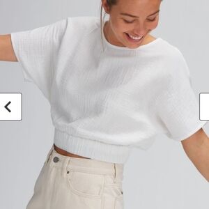 Basin + Range Cropped Dolman Sleeve Tee - Women's Small